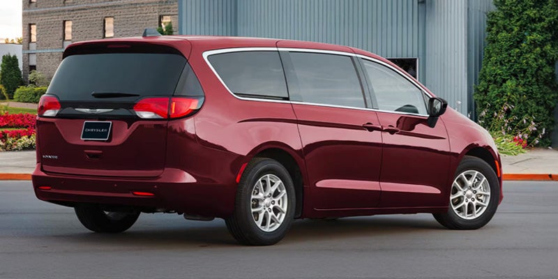 Red Chrysler Voyager exterior
