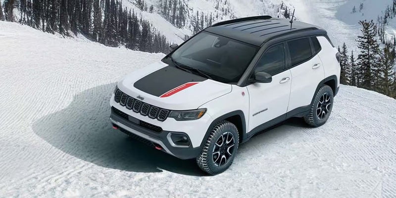 White Jeep Compass front exterior