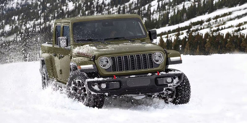 Jeep Gladiator snow off-road drive