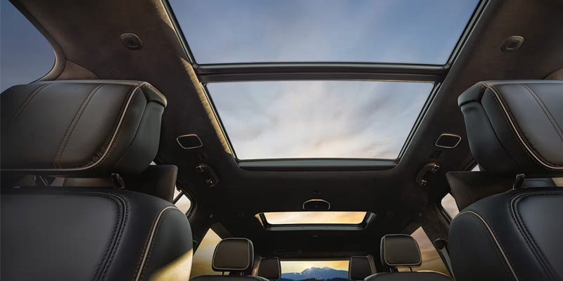 Jeep Grand Wagoneer rear seats and sunroof