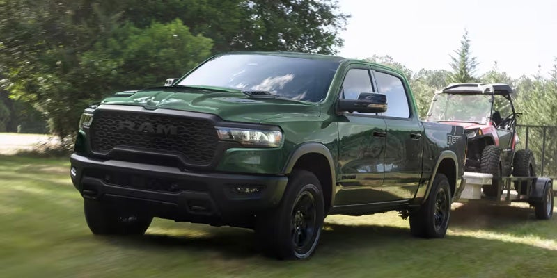 Black RAM 1500 outdoor drive