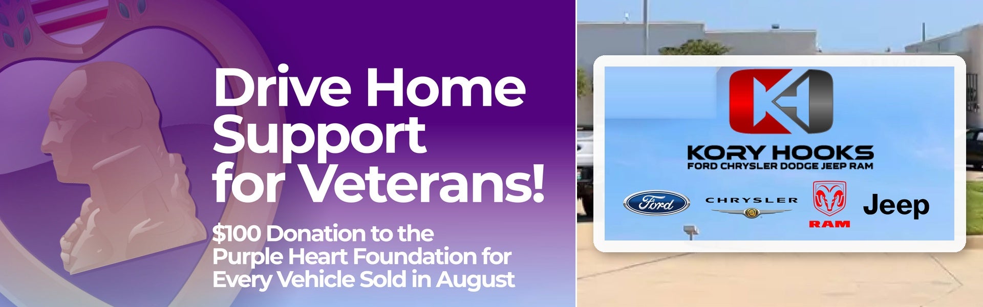 $100 Donation To The Purple Heart Foundation